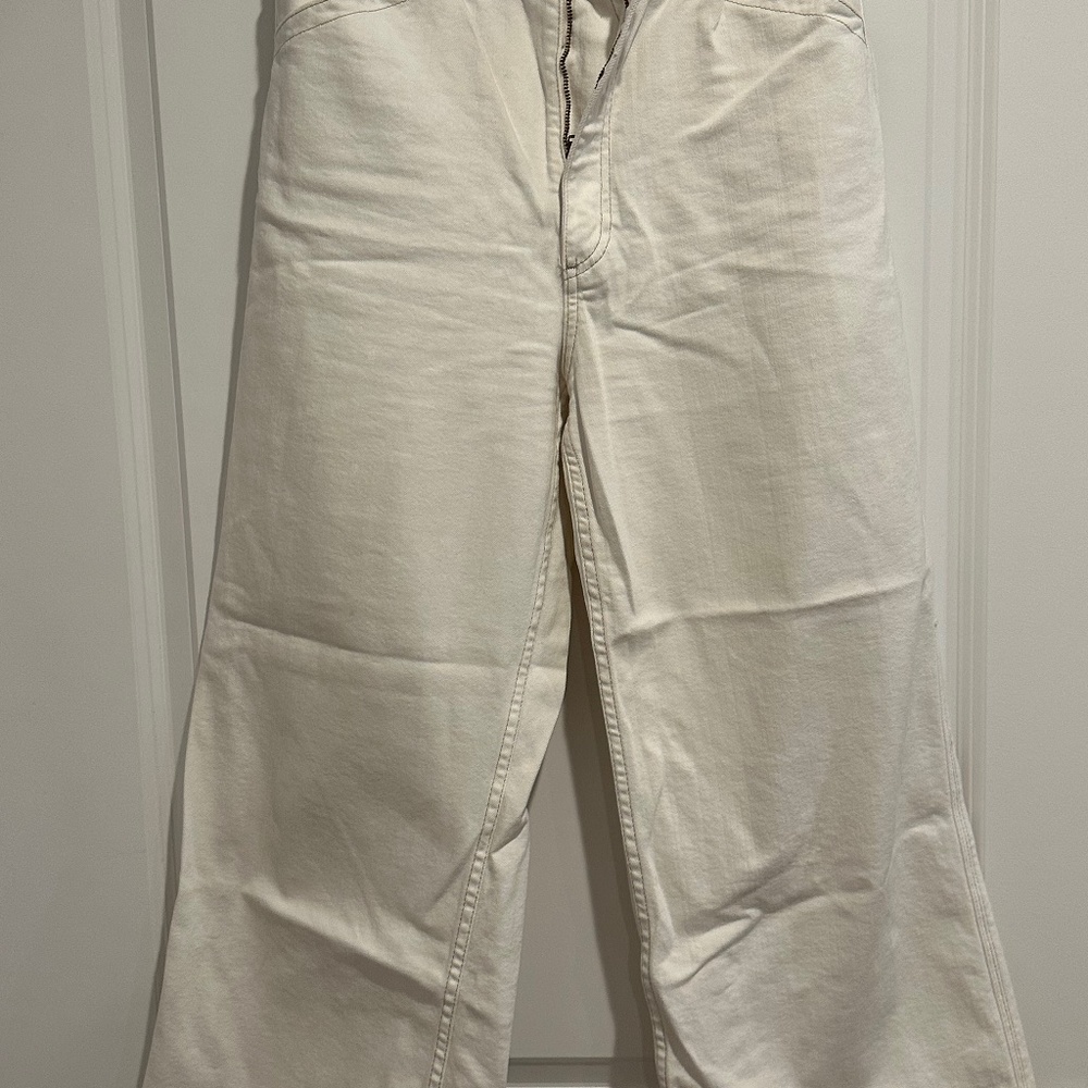 Adriano Goldschmied Rosie Off-White Size 29R Worker Wide Leg Jeans